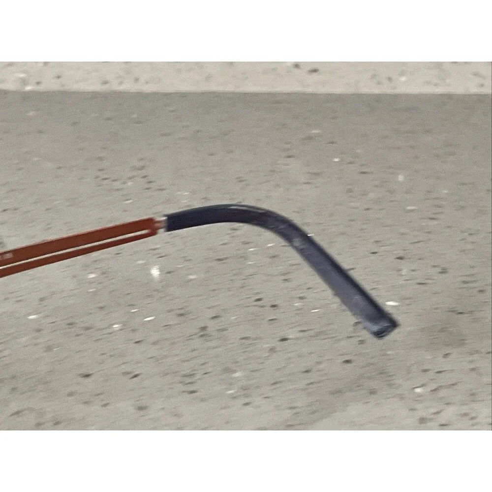Bertelli B 667 C.2 49-16-135 Orange red Etch Eyeglasses Frames ONLY rectangle